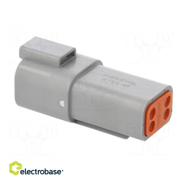 Connector: wire-wire | AT | plug | male | PIN: 4 | IP67 | Locking: latch image 4