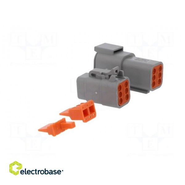 Connector: wire-wire | ATM | plug | male + female | Size: 20 | PIN: 6 image 4