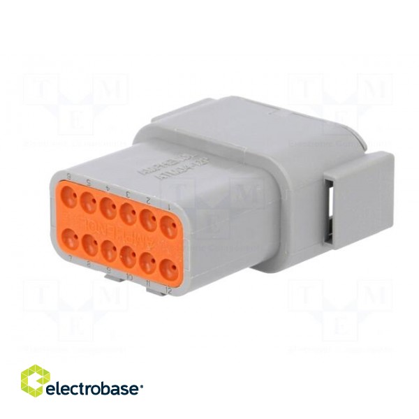 Connector: wire-wire | ATM | male | plug | for cable | PIN: 12 | grey | IP67 image 6