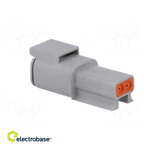 Connector: wire-wire | ATM | plug | male | PIN: 2 | IP67 | Locking: latch image 4