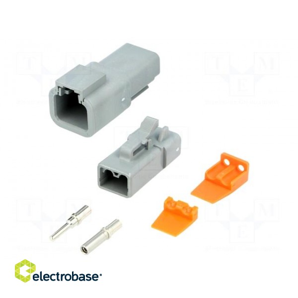 Connector: wire-wire | ATP | plug | male + female | Size: 12 | PIN: 2 paveikslėlis 1