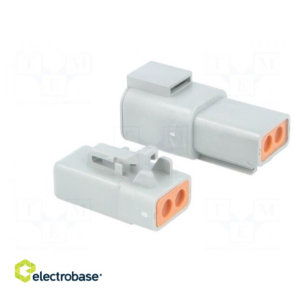 Connector: wire-wire | ATP | male + female | plug | for cable | PIN: 2 image 4