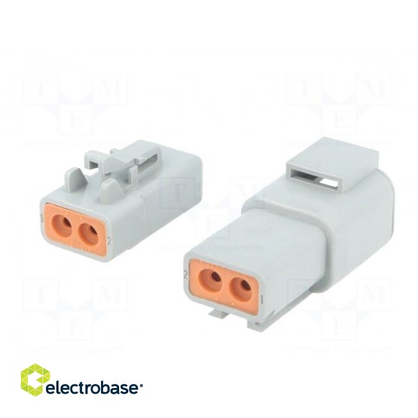 Connector: wire-wire | ATP | male + female | plug | for cable | PIN: 2 image 6