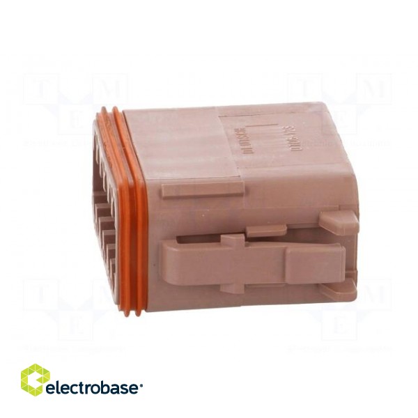 Connector: wire-wire | DT | female | plug | for cable | PIN: 12 | brown image 3