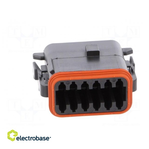 Connector: wire-wire | DT | female | plug | for cable | PIN: 12 | black image 5