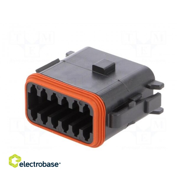 Connector: wire-wire | DT | female | plug | for cable | PIN: 12 | black image 6