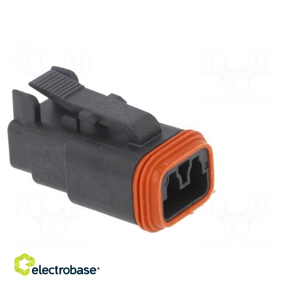 Connector: wire-wire | DT | female | plug | for cable | PIN: 2 | black paveikslėlis 8