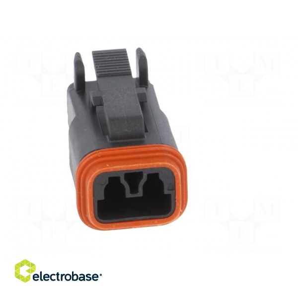Connector: wire-wire | DT | female | plug | for cable | PIN: 2 | black paveikslėlis 9