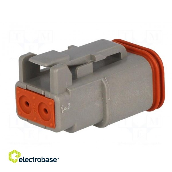 Connector: wire-wire | DT | female | plug | for cable | PIN: 2 | grey | IP68 фото 6