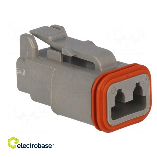 Connector: wire-wire | DT | female | plug | for cable | PIN: 2 | grey | IP68 paveikslėlis 8