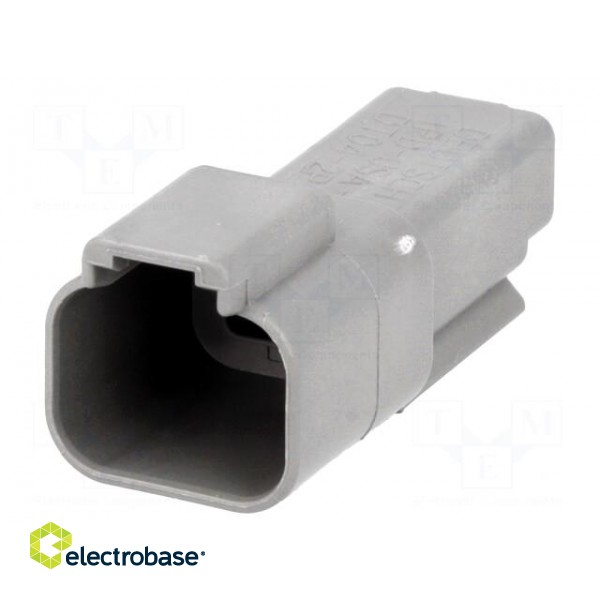 Connector: wire-wire | DT | plug | male | PIN: 2 | IP68 | Locking: latch paveikslėlis 1