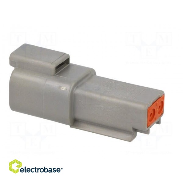 Connector: wire-wire | DT | plug | male | PIN: 2 | IP68 | Locking: latch image 4
