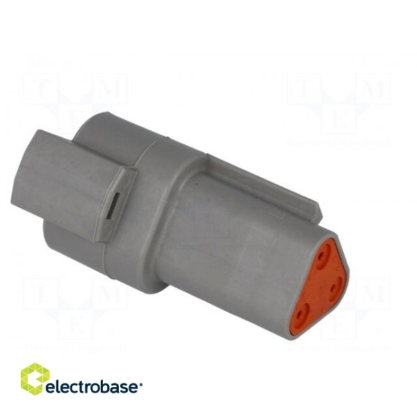 Connector: wire-wire | DT | plug | male | PIN: 3 | IP68 | Locking: latch image 4
