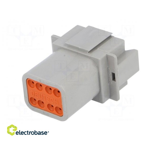 Connector: wire-wire | DT | male | plug | for cable | PIN: 8 | grey | IP68 paveikslėlis 6