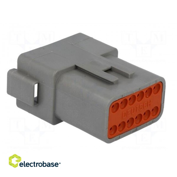 Connector: wire-wire | DT | male | plug | for cable | PIN: 12 | crimped image 4