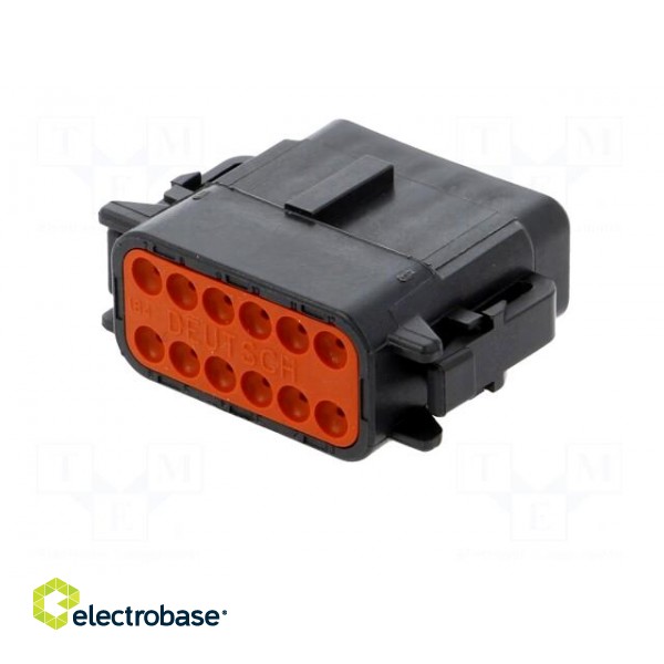 Connector: wire-wire | DTM | plug | female | PIN: 12 | IP68 | for cable image 2