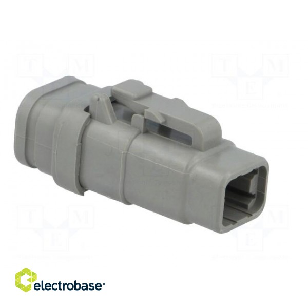 Connector: wire-wire | DTM | female | plug | for cable | PIN: 4 | grey image 8