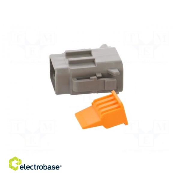 Connector: wire-wire | DTM | female | plug | for cable | PIN: 8 | crimped image 3