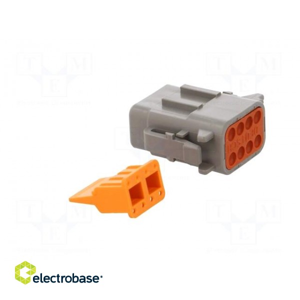 Connector: wire-wire | DTM | female | plug | for cable | PIN: 8 | crimped image 4