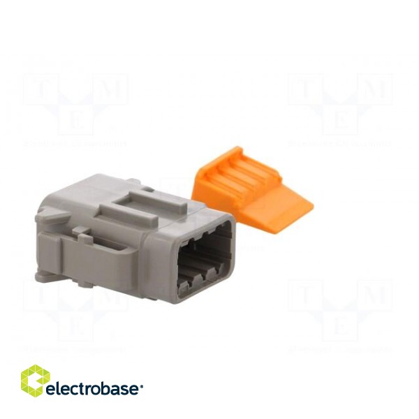 Connector: wire-wire | DTM | female | plug | for cable | PIN: 8 | crimped image 8