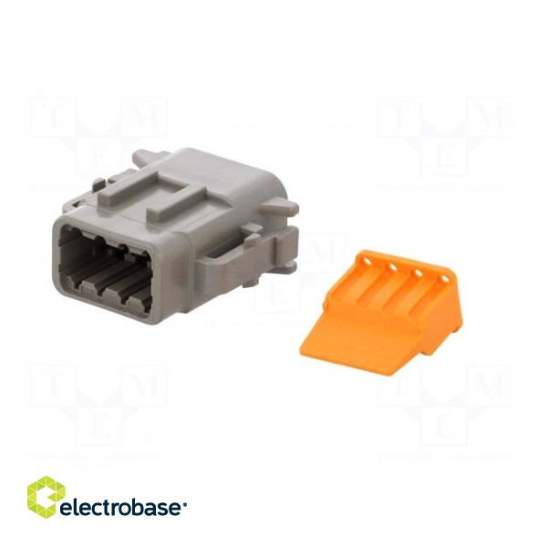 Connector: wire-wire | DTM | female | plug | for cable | PIN: 8 | crimped image 2