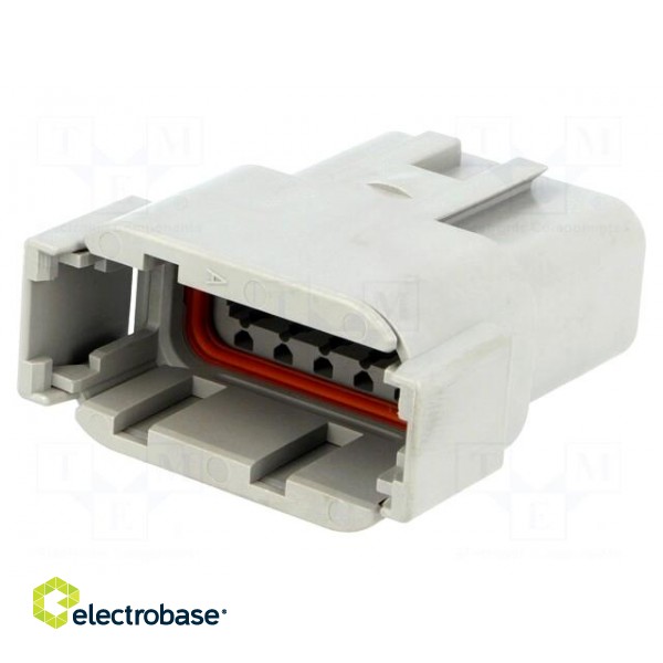 Connector: wire-wire | plug | male | DTM | for cable | PIN: 12 | grey | IP68 image 1