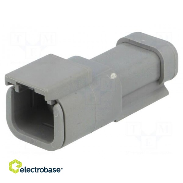 Connector: wire-wire | DTM | plug | male | PIN: 2 | IP68 | Locking: latch фото 1