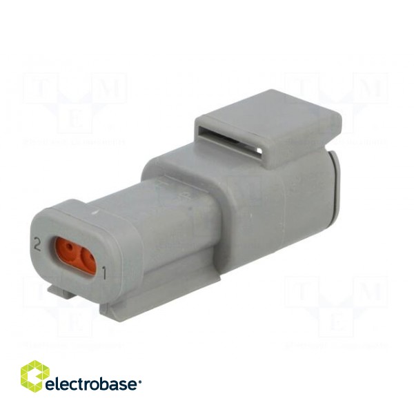 Connector: wire-wire | DTM | plug | male | PIN: 2 | IP68 | Locking: latch image 6
