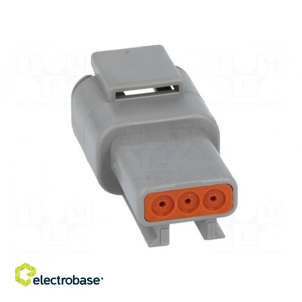 Connector: wire-wire | plug | male | DTM | for cable | PIN: 3 | grey | IP68 image 5