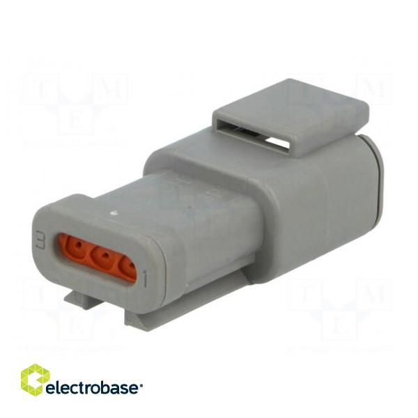 Connector: wire-wire | DTM | male | plug | for cable | PIN: 3 | grey | IP68 image 6