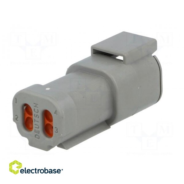 Connector: wire-wire | DTM | plug | male | PIN: 4 | IP68 | Locking: latch image 6