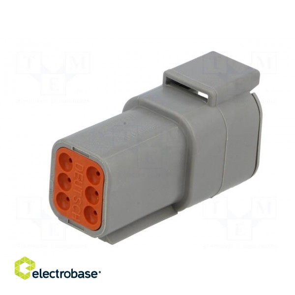 Connector: wire-wire | DTM | plug | male | PIN: 6 | IP68 | Locking: latch image 6