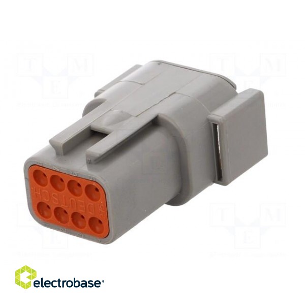 Connector: wire-wire | DTM | male | plug | for cable | PIN: 8 | grey | IP68 image 6