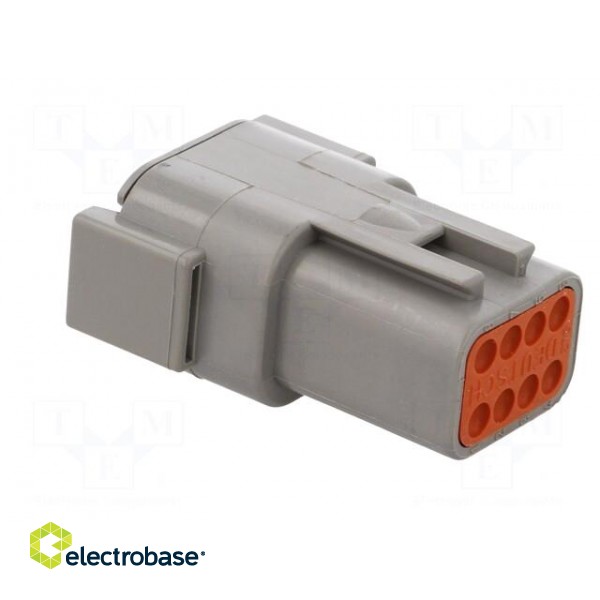 Connector: wire-wire | DTM | male | plug | for cable | PIN: 8 | grey | IP68 image 4