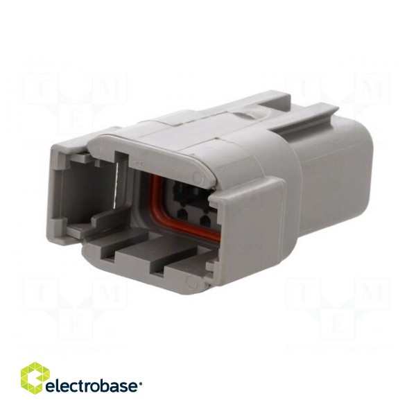 Connector: wire-wire | DTM | male | plug | for cable | PIN: 8 | grey | IP68 image 2