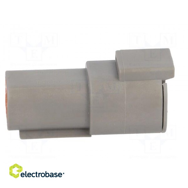 Connector: wire-wire | DTM | male | plug | for cable | PIN: 4 | crimped image 6