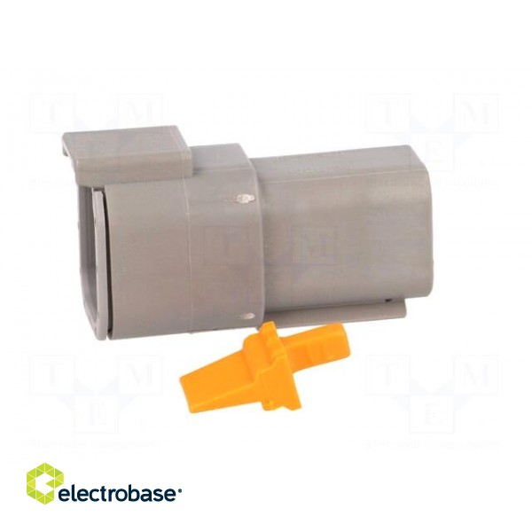 Connector: wire-wire | DTM | male | plug | for cable | PIN: 6 | crimped image 3