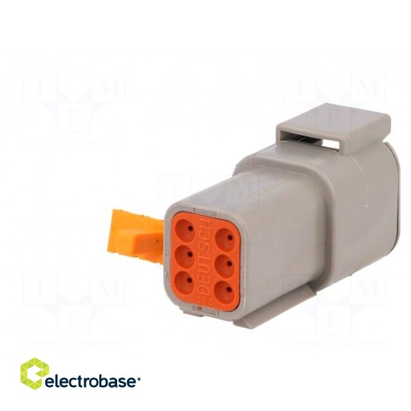 Connector: wire-wire | DTM | male | plug | for cable | PIN: 6 | crimped image 6