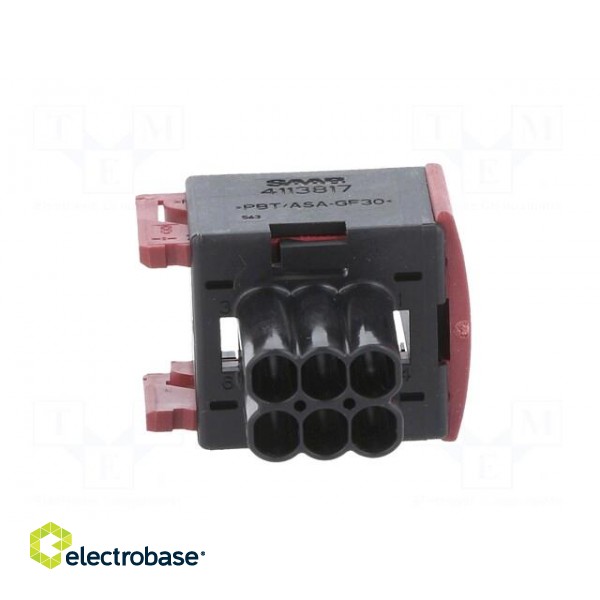 Connector: automotive | JPT | female | plug | for cable | PIN: 6 | black paveikslėlis 5