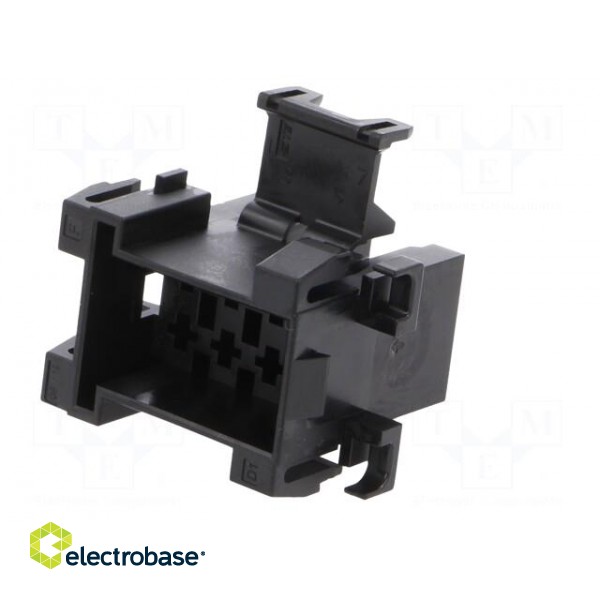 Connector: wire-wire | JPT | plug | male | PIN: 8 | w/o contacts | black image 2