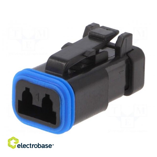 Connector: wire-wire | PX0 | female | plug | for cable | PIN: 2 | black image 1