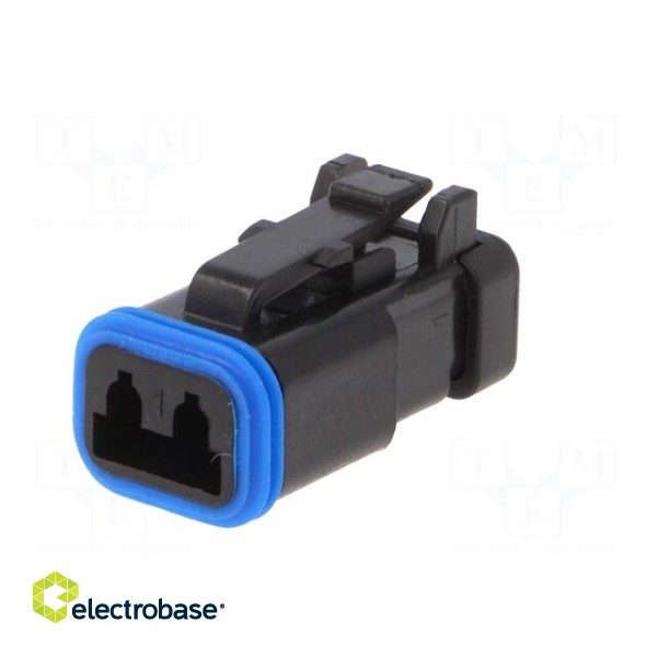 Connector: wire-wire | PX0 | female | plug | for cable | PIN: 2 | black image 2