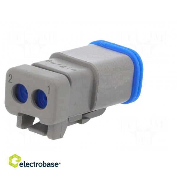 Connector: wire-wire | PX0 | female | plug | for cable | PIN: 2 | grey image 6