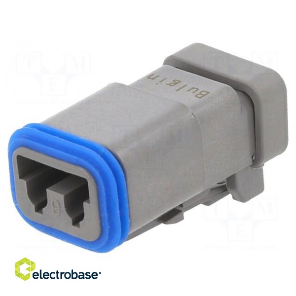 Connector: wire-wire | PX0 | female | plug | for cable | PIN: 2 | grey paveikslėlis 1