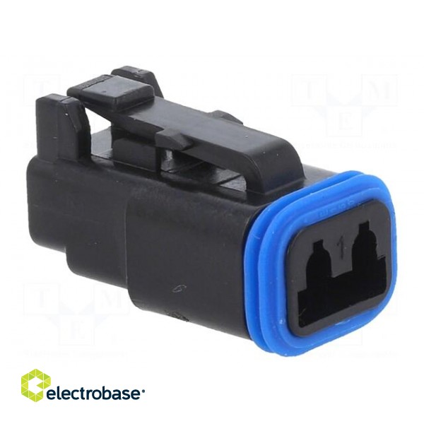 Connector: wire-wire | PX0 | female | plug | for cable | PIN: 2 | black image 8