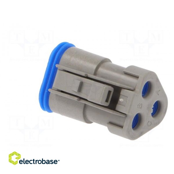 Connector: wire-wire | PX0 | female | plug | for cable | PIN: 3 | grey фото 4