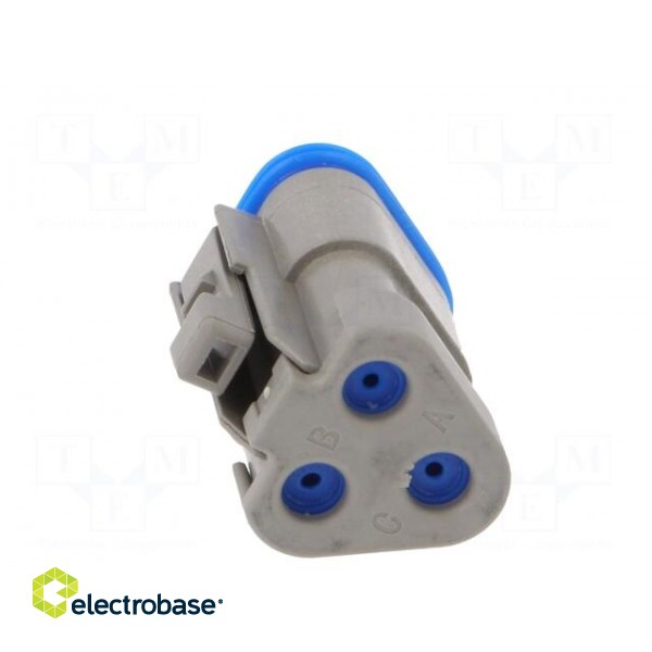 Connector: wire-wire | PX0 | female | plug | for cable | PIN: 3 | grey paveikslėlis 5