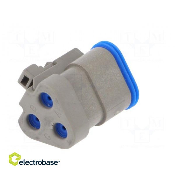 Connector: wire-wire | PX0 | female | plug | for cable | PIN: 3 | grey фото 6