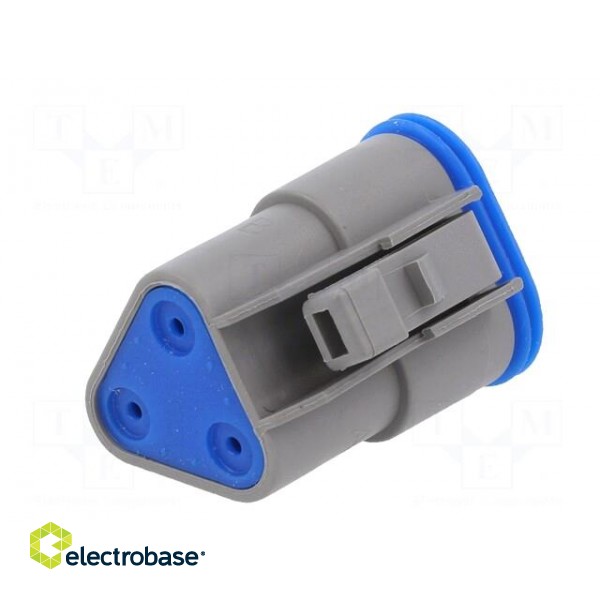 Connector: wire-wire | PX0 | female | plug | for cable | PIN: 3 | grey paveikslėlis 6