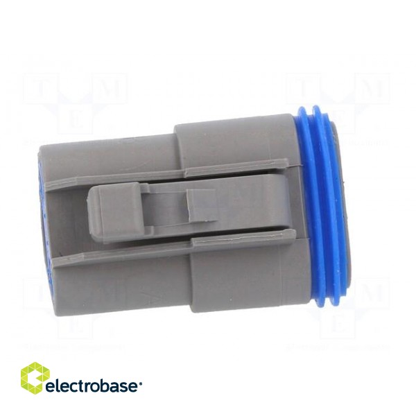 Connector: wire-wire | PX0 | female | plug | for cable | PIN: 3 | grey paveikslėlis 7